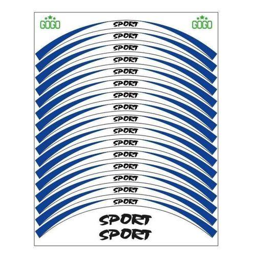 SEVGENT Mavi Beyaz Sport Reflektörlü 1 Set Jant Şeridi