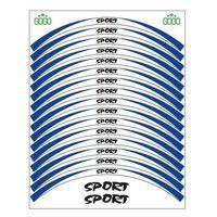 SEVGENT Mavi Beyaz Sport Reflektörlü 1 Set Jant Şeridi