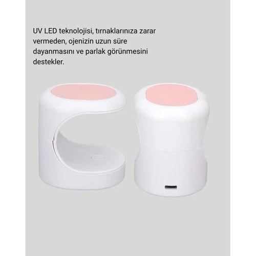 Led Mini Oje Kurutucu Taşınabilir Hızlı Kuruma Cihazı 3 Led Işıklı