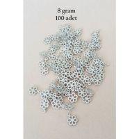 Oya Abiye Bileklik Kolye Pleksi Metalik Plastik Pul Gümüş Renk 8 gram 100 adet - BNC528