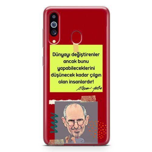 Samsung Galaxy A20s Kılıf Caps Steve Jobs Arka Kapak Koruma Desenli Full Koruyucu