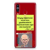 Samsung Galaxy A20s Kılıf Caps Steve Jobs Arka Kapak Koruma Desenli Full Koruyucu