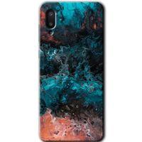 Galaxy A02 Kılıf HD Desen Baskılı Arka Kapak - Liquid Colorfull + Kırılmaz Cam