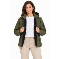 Su Geçirmez Softshell İçi Polar Astarlı Çıkarılabilir Kapüşonlu 4 Cepli Mont Ceket - Haki