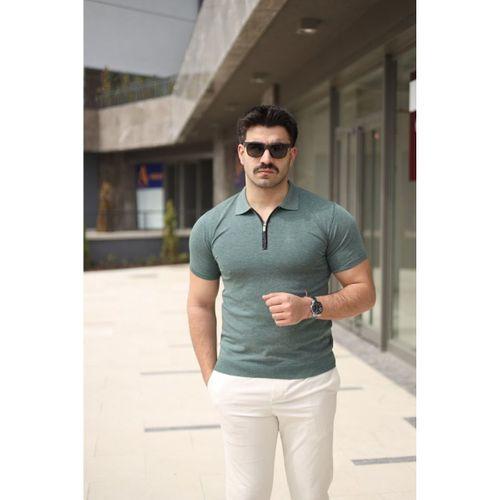 Erkek Polo Yaka Fermuar Detaylı Tişört