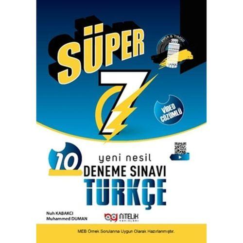 7. Sınıf Türkçe 10 Deneme Sınavı Nitelik Yayınları