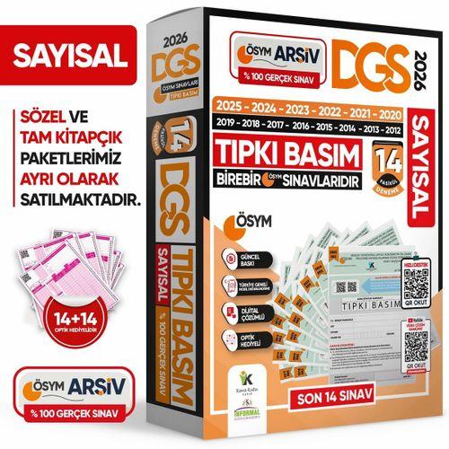 2026 DGS SAYISAL (SAY) ÖSYM Çıkmış Soru Tıpkı Basım 14lü Deneme TÜRKİYE GENELİ  Dijital Çözümlü