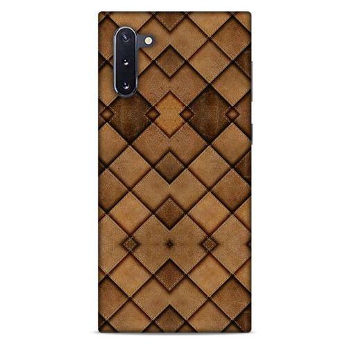Samsung Galaxy Note 10 Kılıf Patchwork (26) Tpu Silikon Kılıf Açık Kahverengi