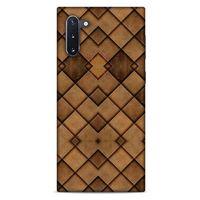 Samsung Galaxy Note 10 Kılıf Patchwork (26) Tpu Silikon Kılıf Açık Kahverengi
