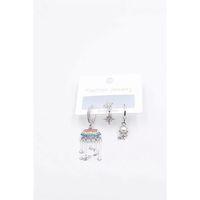 3'lü Bulut Küpe - Gümüş