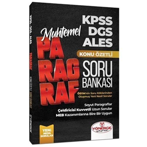 KPSS DGS ALES Muhtemel Paragraf Konu Özetli Soru Bankası Yönerge Yayınları