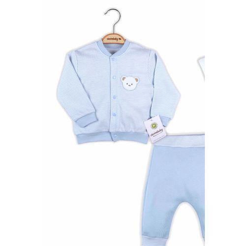 Çizgili Bear Hırkalı % 100 Pamuk Erkek Bebek Takım