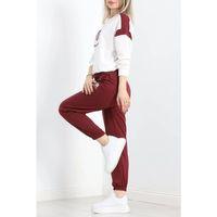 pilelistore Baskılı Eşofman Takımı Beyazbordo