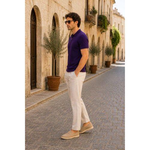 ALEXANDERGARDI Erkek Polo Yaka Fermuarlı Triko T-shirt (AG-50025)