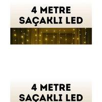 4 Metre Şelale Perde Led Işık Dış Mekan İç Mekan Uyumlu