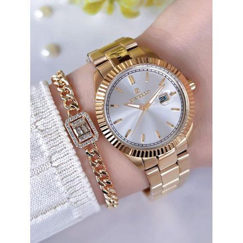 BRV.21.1853 Revello Altın Kaplama Kararma Renk Atma Yapmaz 3Atm Su Geçirmez+Bileklik Lady Wristwatch