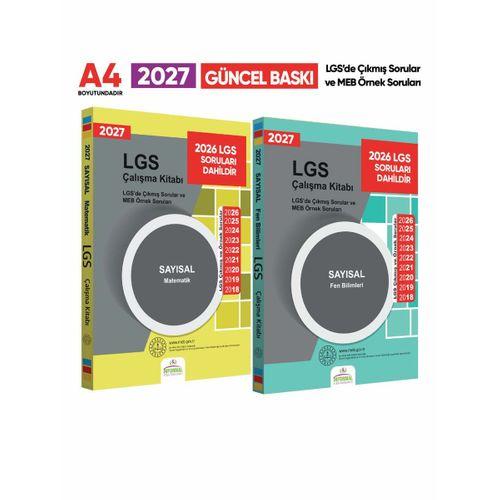 2027 LGS 8 Sınıf Çıkmış ve MEB Örnek Sorular Matematik-FEN SAYISAL Çalışma Kitabı 2li Kitap SETİ