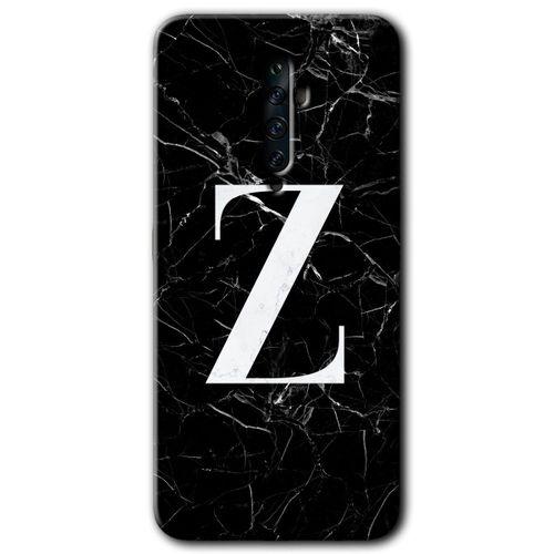 OPPO Oppo Reno 2z Kılıf HD Desen Baskılı Arka Kapak - Siyah Mermer Desenli Z Harfi