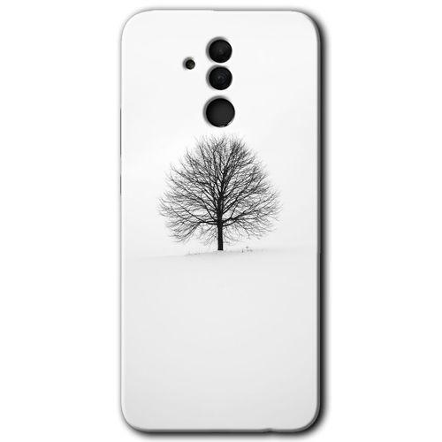 MRCİLETİSİM  Huawei Mate 20 Lite Kılıf Kapak - Alone Tree +Hayalet Ekran Yandan Gözükmez