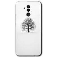 MRCİLETİSİM  Huawei Mate 20 Lite Kılıf Kapak - Alone Tree +Hayalet Ekran Yandan Gözükmez