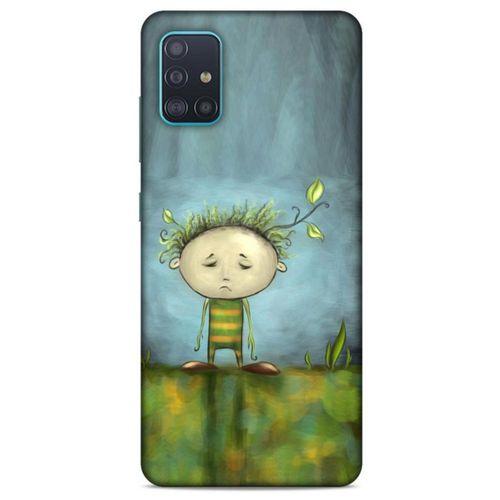 Samsung Galaxy A51 Kılıf Depresyon (23) Ultra Koruma Kılıfı Siyah Gri