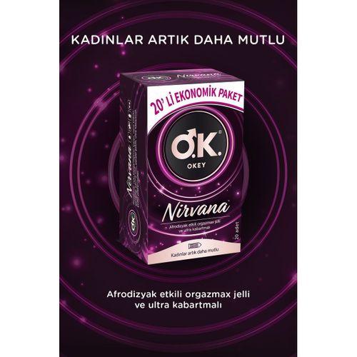 Okey Nirvana Prezervatif 40'lı Nirvana Uyarıcı Jel 100 ml