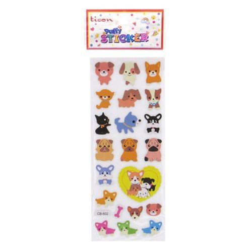 Ticon Puffy Sticker Köpekler - 6 adet