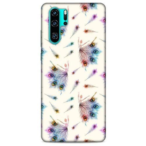 Huawei P30 Pro Kılıf Desenli Özel Seri Tüyler (35) Fit Design Kılıf