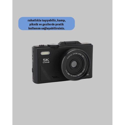 5k Uhd Dijital Kamera 75mp Sensör 18x Zoom Stabilizasyonlu