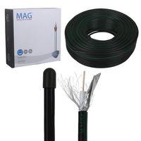Mag Rg6/U6 Bakır Cu/Cu 80 Tel Siyah Anten Kablosu (100 Metre)