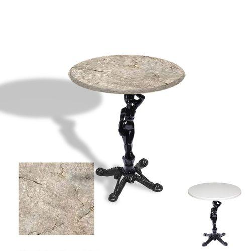 Dockers Çipa 1003 Döküm Ayak Yuvarlak Masa Çap 90cm - (Werzalit, Wermodin ve Allzalit Tabla) - Scala Marble