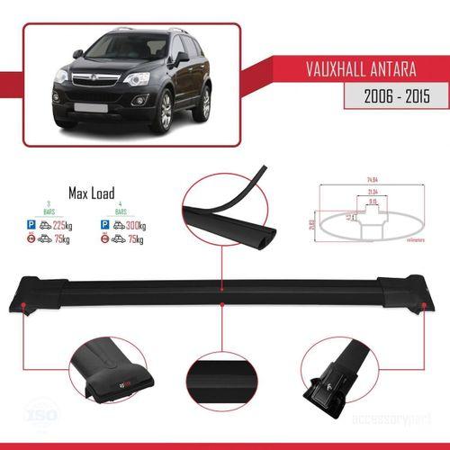 Vauxhall Antara 2006-2015 Arası ile Uyumlu FLY Model Ara Atkı Tavan Barı SİYAH 3 ADET BAR