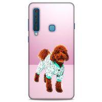 Samsung Galaxy A9 2018 Kılıf Köpek Kıyafetleri (33) Hybrid Kılıf Poodle Pijama