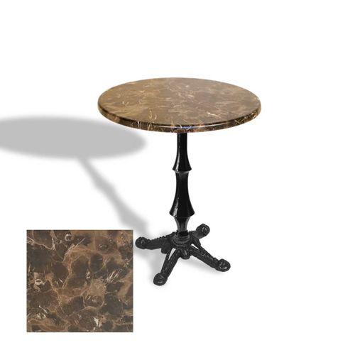 Dockers Çipa 1012 Döküm Ayak Yuvarlak Masa Çap 70cm - (Werzalit, Wermodin ve Allzalit Tabla) - Karacabey Mermer