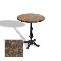 Dockers Çipa 1012 Döküm Ayak Yuvarlak Masa Çap 70cm - (Werzalit, Wermodin ve Allzalit Tabla) - Karacabey Mermer