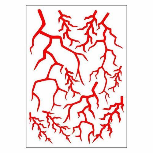 SEVGENT A4 Sticker 129 Tek Paket Çoklu Şimşek Kırmızı