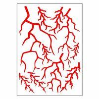 SEVGENT A4 Sticker 129 Tek Paket Çoklu Şimşek Kırmızı