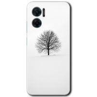 Potkal Hediye Fabrikası Xiaomi Redmi Note 11E HD Baskılı Kılıf + 9D Tam Ekran Koruyucu - Alone Tree