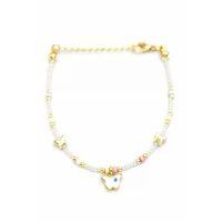 Kelebek Boncuk Bileklik - İnci Beyaz