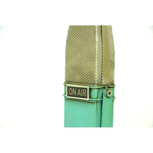 Dekoratif Metal Mikrofon Obje Biblo Vintage Hediyelik