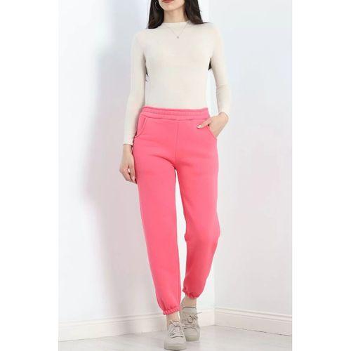 pilelistore Paça Lastikli 3 İplik Eşofman Altı Pembe