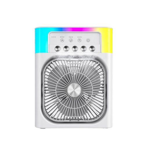 Su Püskürtmeli Mini Klima Fan Usb Şarjlı Masaüstü Soğutucu Rgb Işıklı