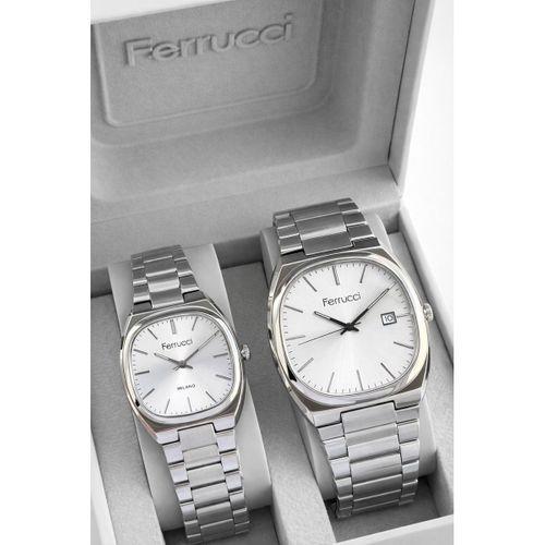 Ferrucci Çift Sevgili Saati Çelik Kordon 3 Atm Suya Dayanıklı Kol Saati VS.BLKT.0832