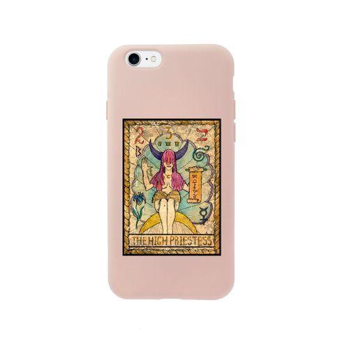 iPhone 7 High Priestess Premium Pembe Lansman Silikonlu Kılıf