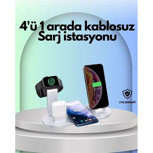 İphone, Apple Watch Ve Airpods İle Uyumlu 4'ü 1 Arada Şarj Ünitesi – Tüm Apple Cihazları Tek Noktada