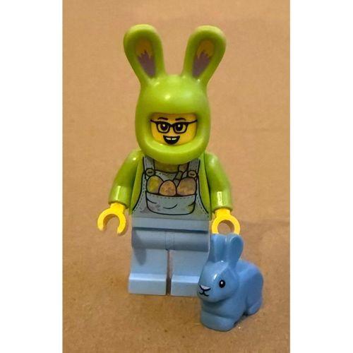 Orjinal Lego Minifigür Easter Egg Hunt Fan with Blue Rabbit