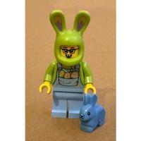 Orjinal Lego Minifigür Easter Egg Hunt Fan with Blue Rabbit