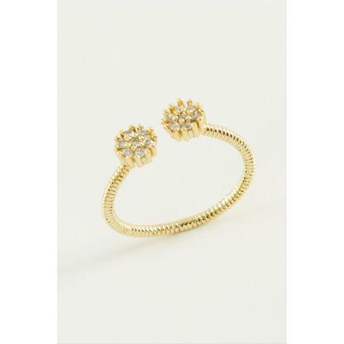 Çiçek Zirkon Taşlı Yüzük