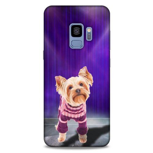 Samsung Galaxy S9 Kılıf Köpek Kıyafetleri (13) Silikon Kap Yorkshire Terrier Kazak