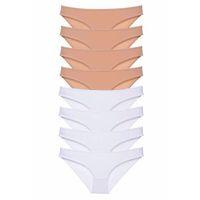 8 adet Süper Eko Set Likralı Kadın Slip Külot Ten Beyaz